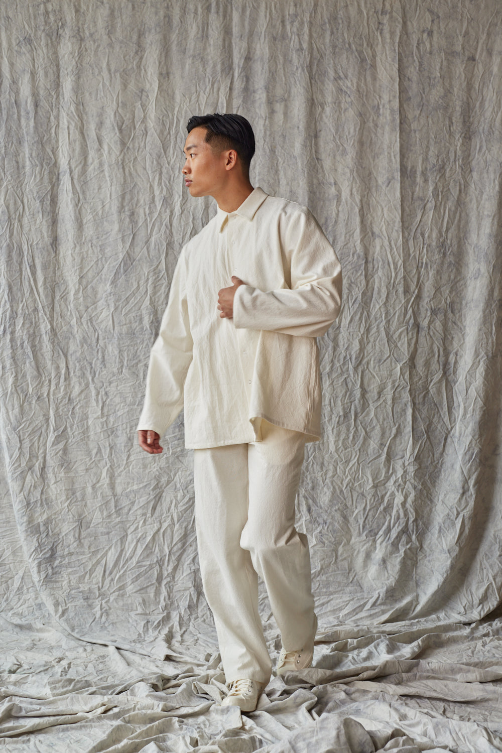 Unisex Snap Shirt - Parchment