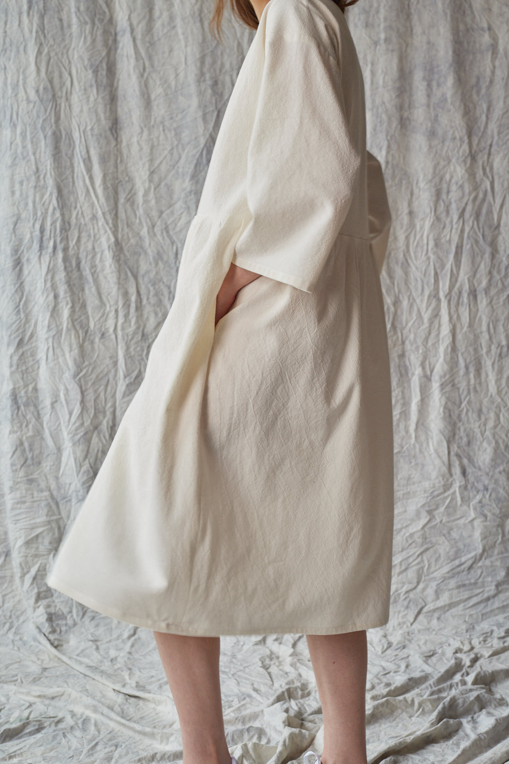 Foldover Dress - Parchment