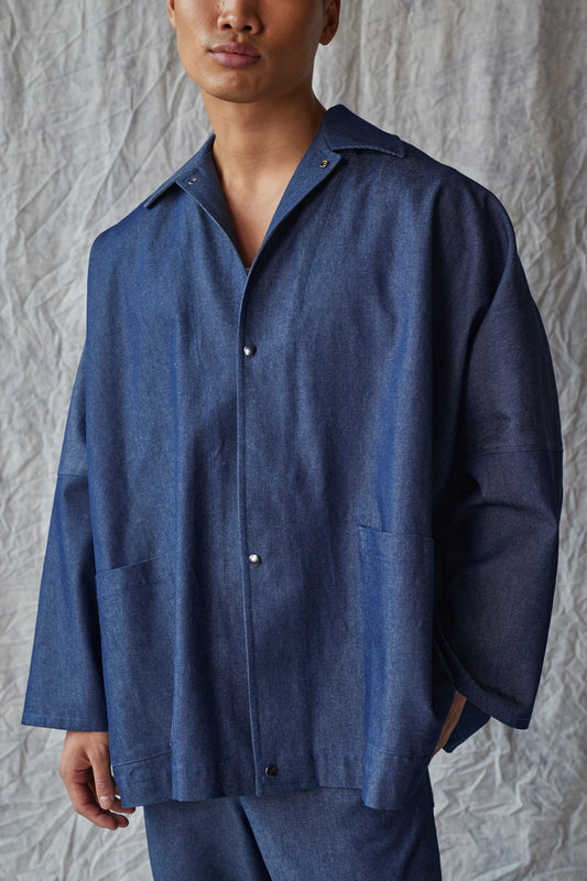 Veste chemise oversize - Denim bio