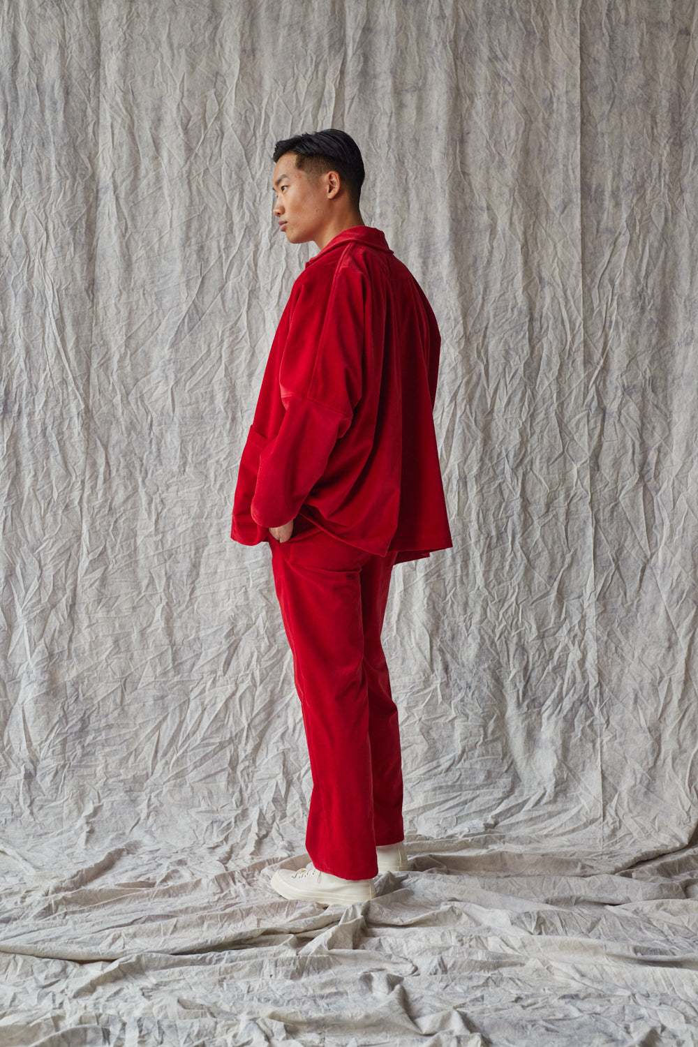 Column Pant - Red Velvet