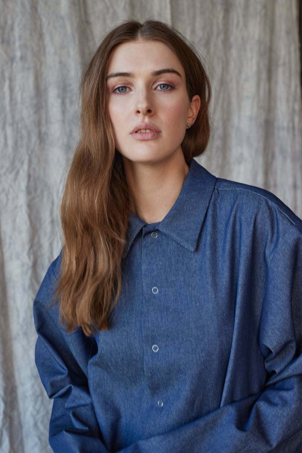 Unisex Snap Shirt - Organic Denim