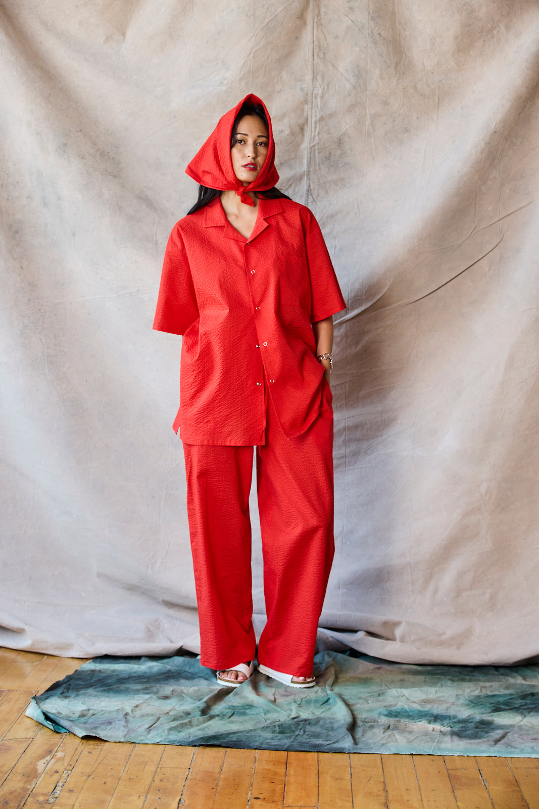 Drawstring Trousers - Tomato