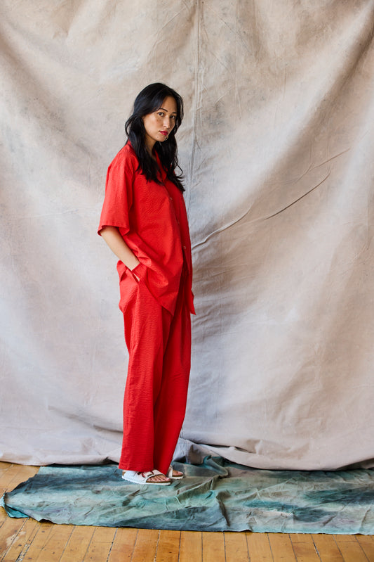 Drawstring Trousers - Tomato