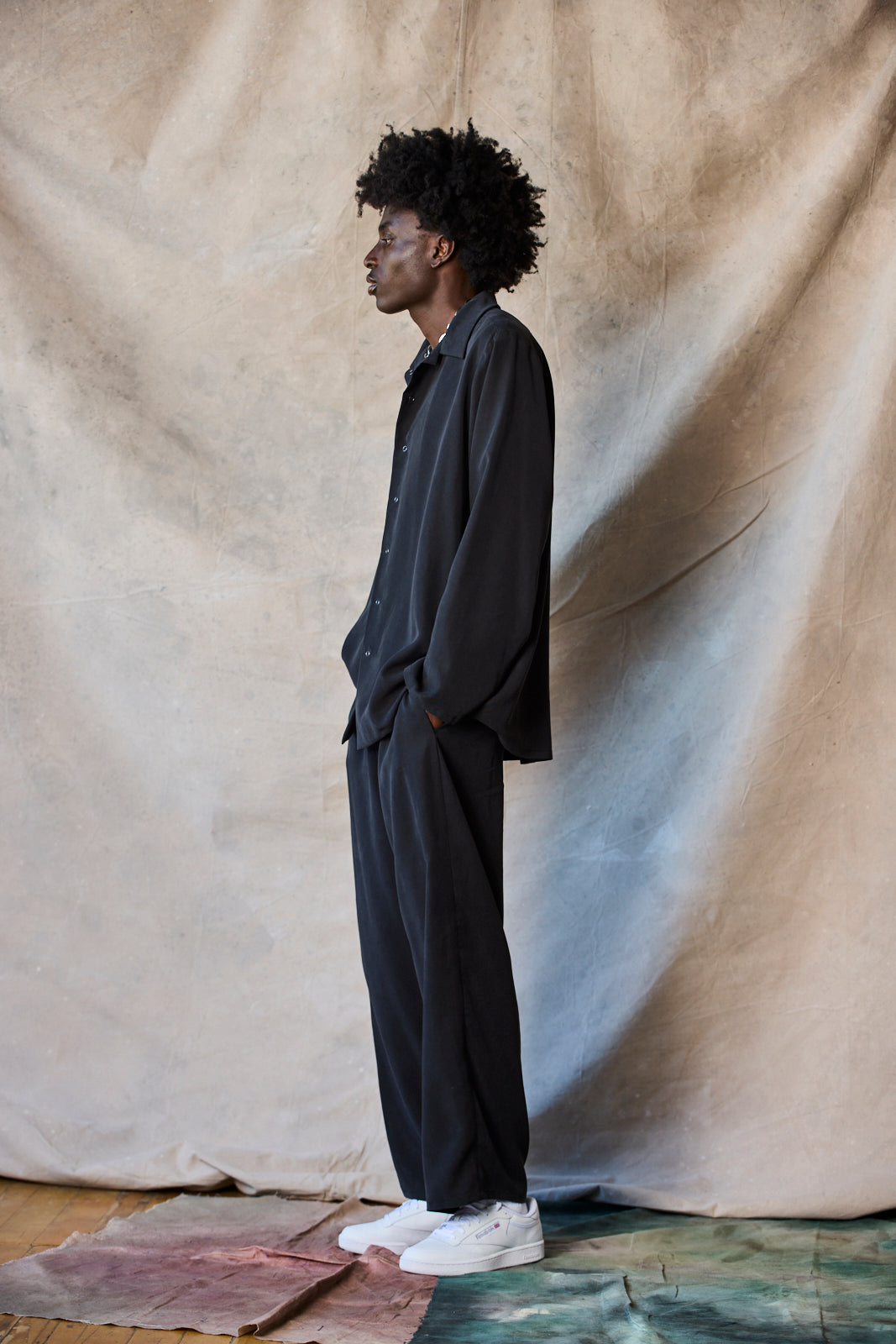 Drawstring Trousers - Muted Black